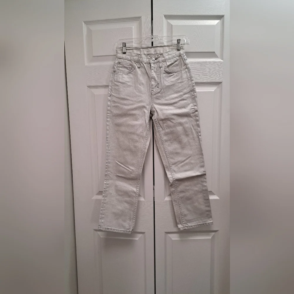 Topshop Silver Ankle Cropped Jeans - Picture 1 of 3